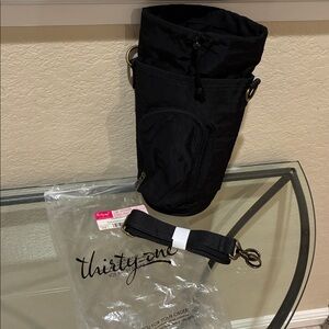 Thirty-One Black bottle Crossbody with Adjustable Strap